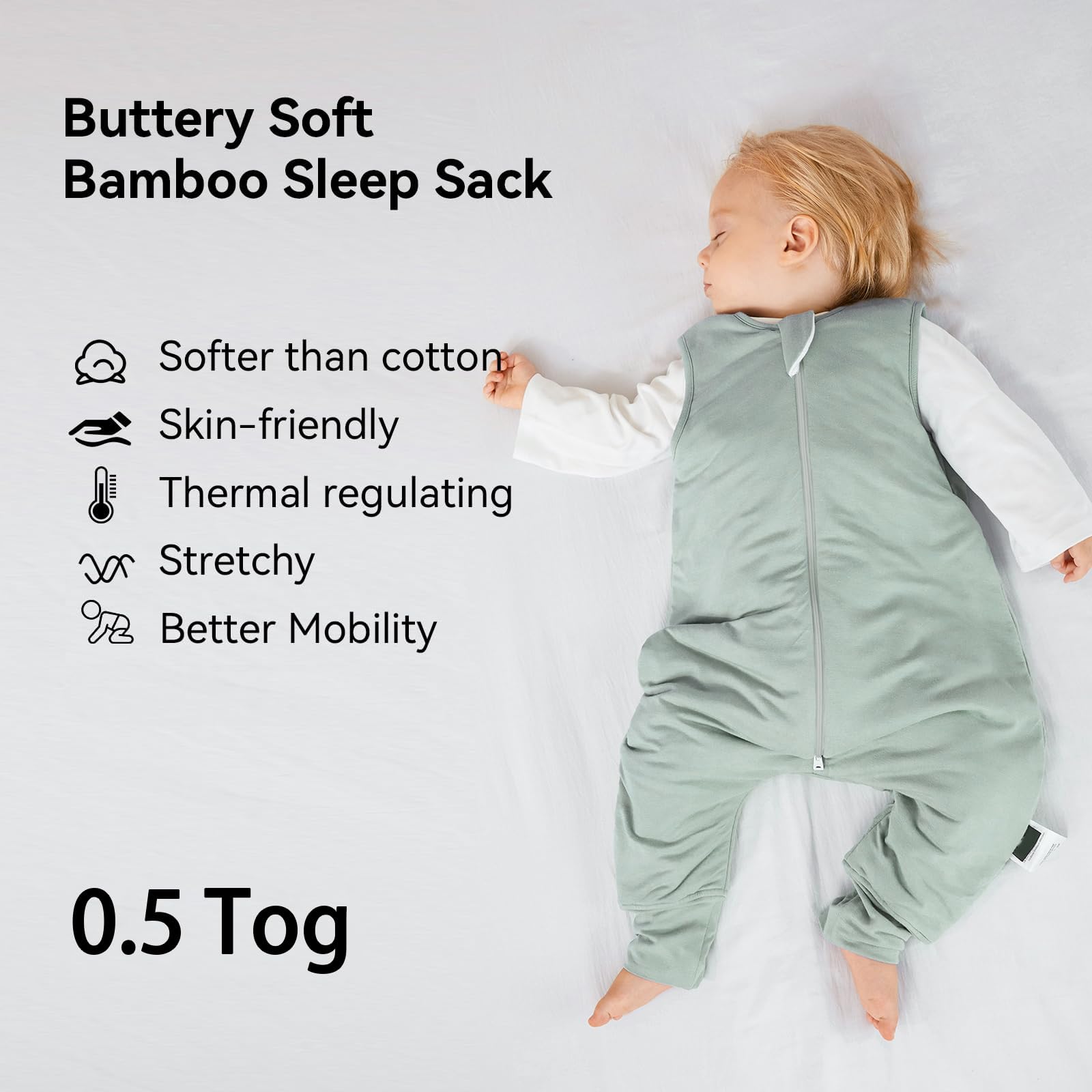 BubblePanda deep neckline safety reduces loose fabric for safer sleep.