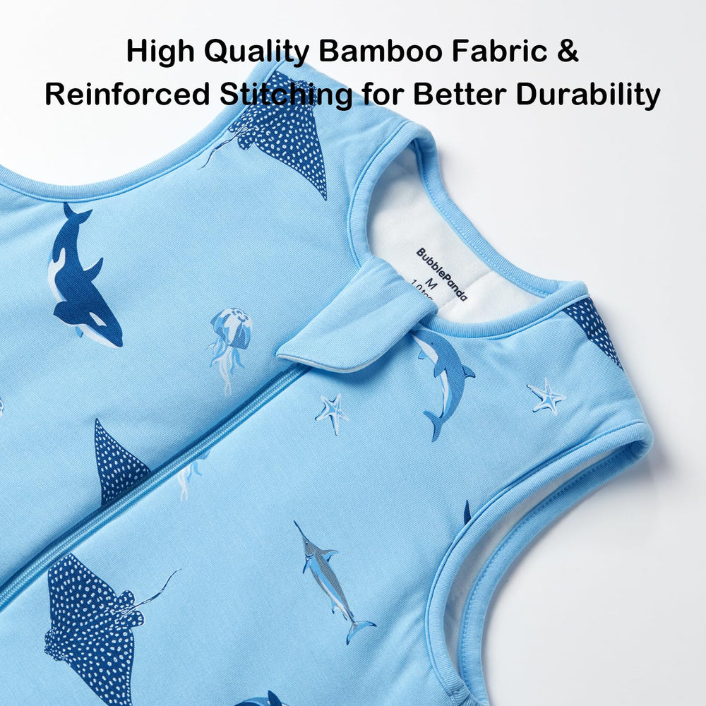 Durable stitching on Okayinn BubblePanda sleep sack for everyday use