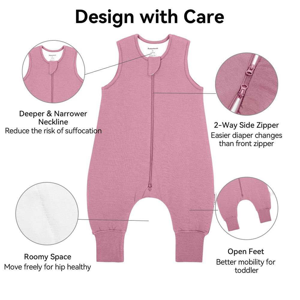 Okayinn BubblePanda modal sleep sack open feet design supports active babies.