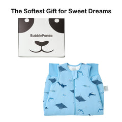 Okayinn BubblePanda sleep sack offers roomy leg space for frog-leg movement.