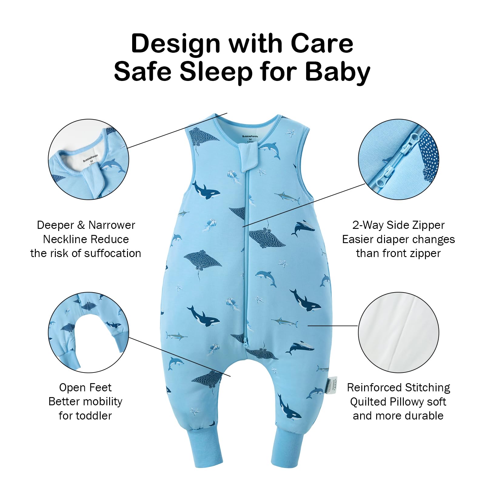 Okayinn BubblePanda safe neckline design reduces loose fabric risk.