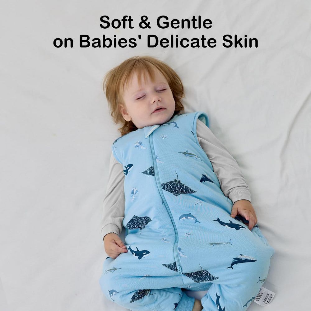 Okayinn Bamboo rayon fabric of BubblePanda sleep sack is breathable and moisture wicking.