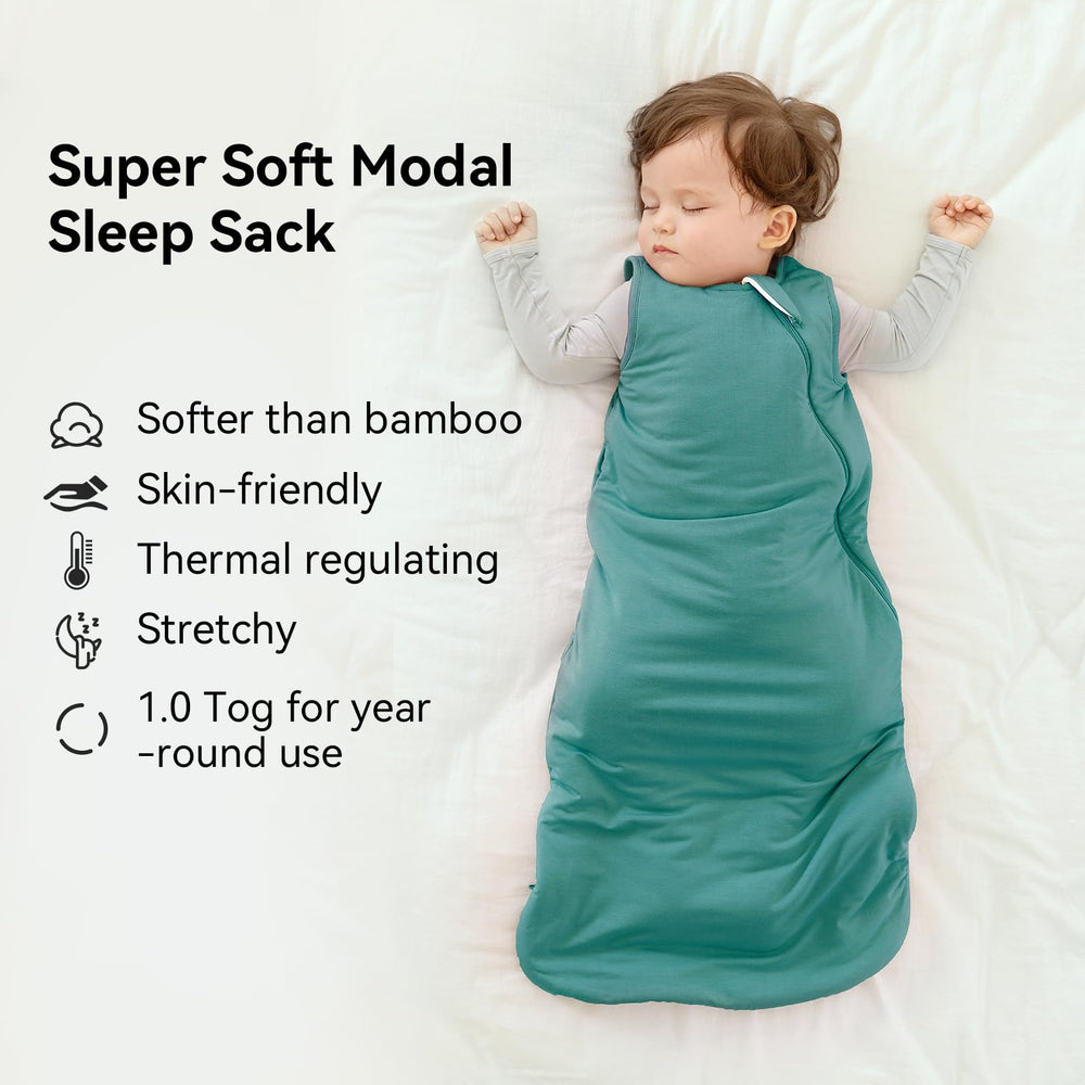 Okayinn BubblePanda sleep sack neckline design reduces loose fabric for added safety.