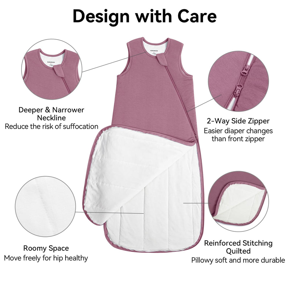 Okayinn BubblePanda sleep sack fabric texture shows breathable, hypoallergenic modal fibers