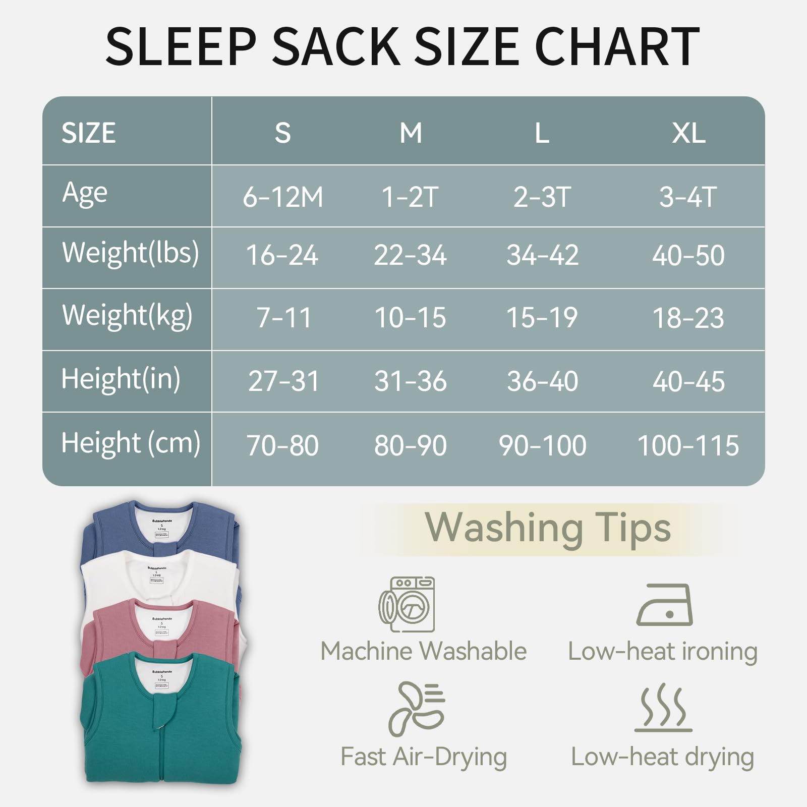 Okayinn BubblePanda sleep sack is machine washable for simple cleaning.