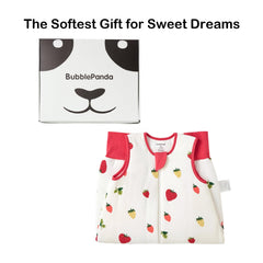 Neckline safety feature and zipper guard on BubblePanda sleep sack for gentle use.