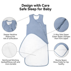 BubblePanda sleep sack with roomy leg space for easy toddler movement.