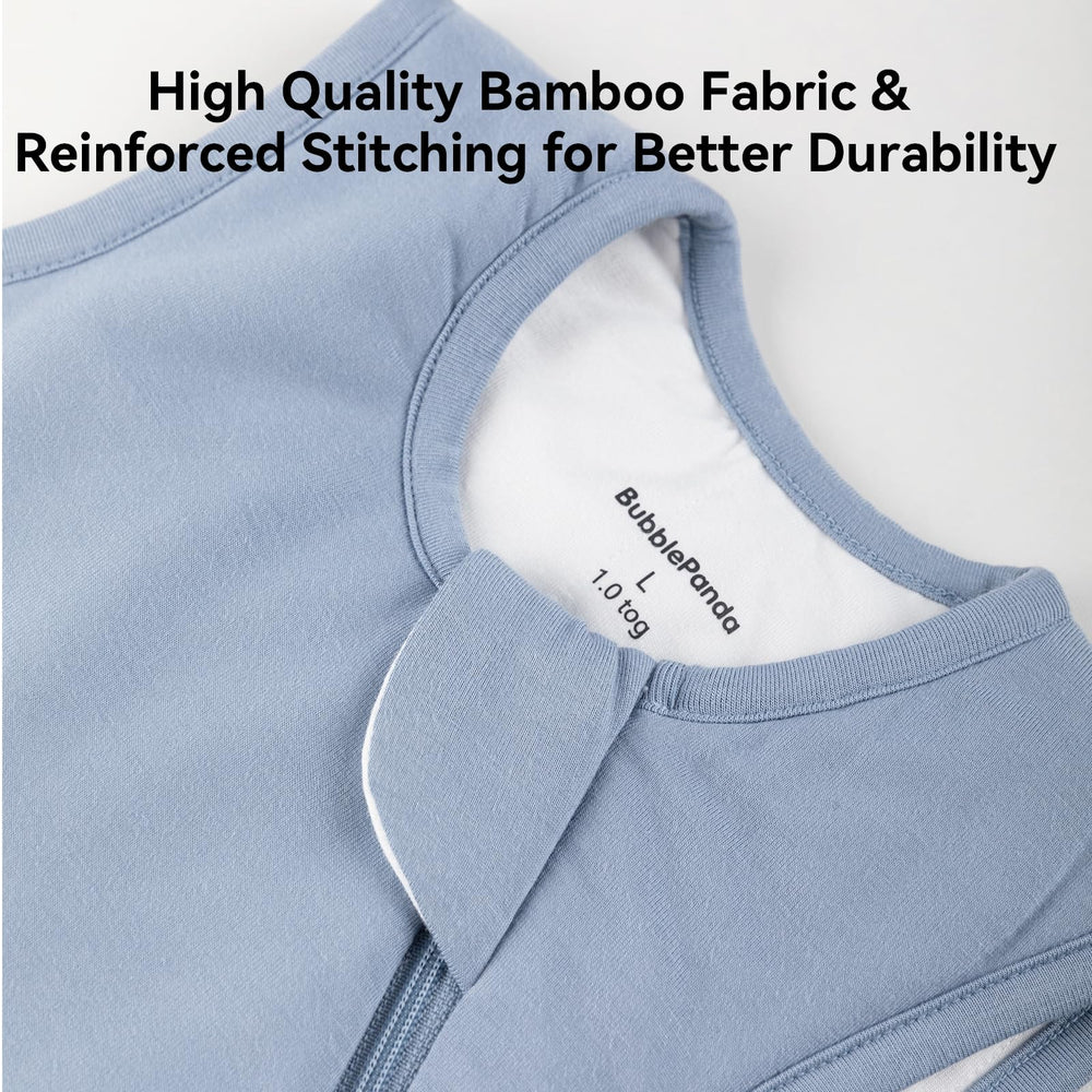 BubblePanda sleep sack with zipper protector for skin safety.