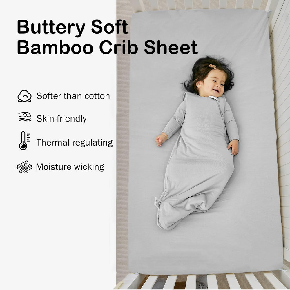 Okayinn BubblePanda snug-fit 360-degree elastic crib sheet stays in place even when baby moves.