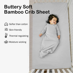 Okayinn BubblePanda snug-fit 360-degree elastic crib sheet stays in place even when baby moves.