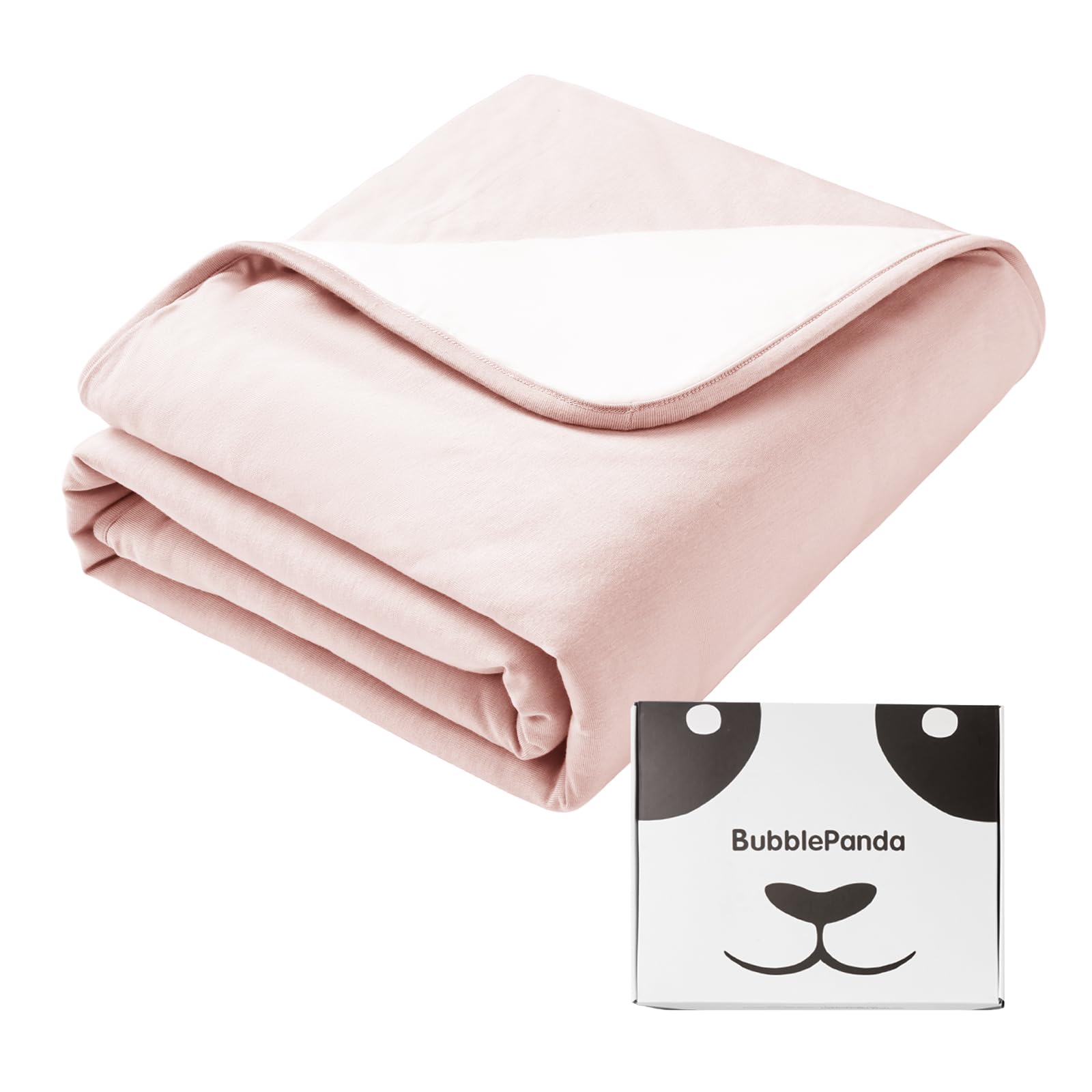 Okayinn BubblePanda soft bamboo blanket pink, plush texture for newborn snuggles.