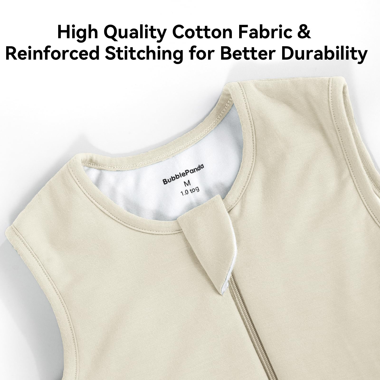 Okayinn BubblePanda sleep sack with roomy leg space supports frog-leg sleep