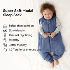 Okayinn sleep sack with two-way zipper for easy midnight diaper changes.