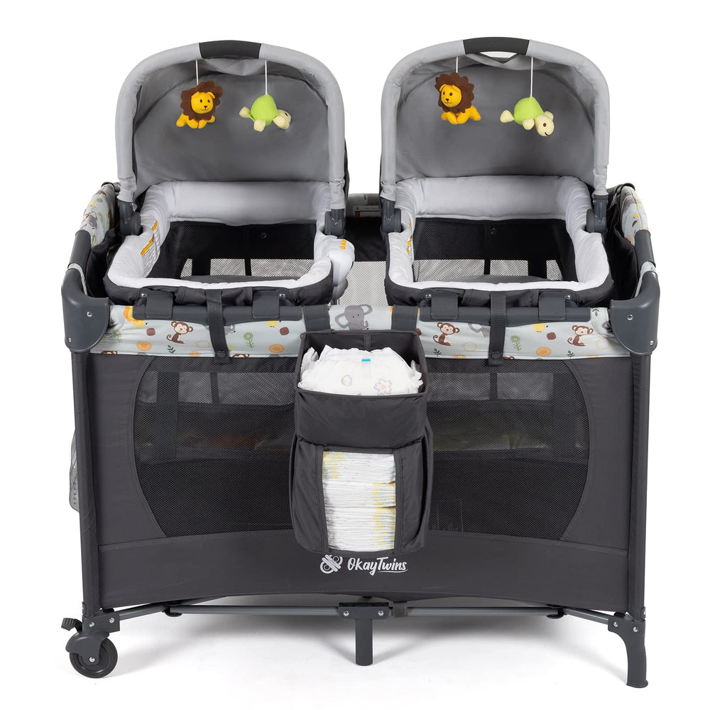 Okaytwins Rock-A-Bye Bassinets provide portable, soothing sleep options for trips.