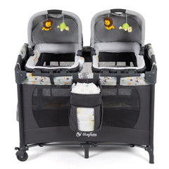 Okaytwins Rock-A-Bye Bassinets provide portable, soothing sleep options for trips.