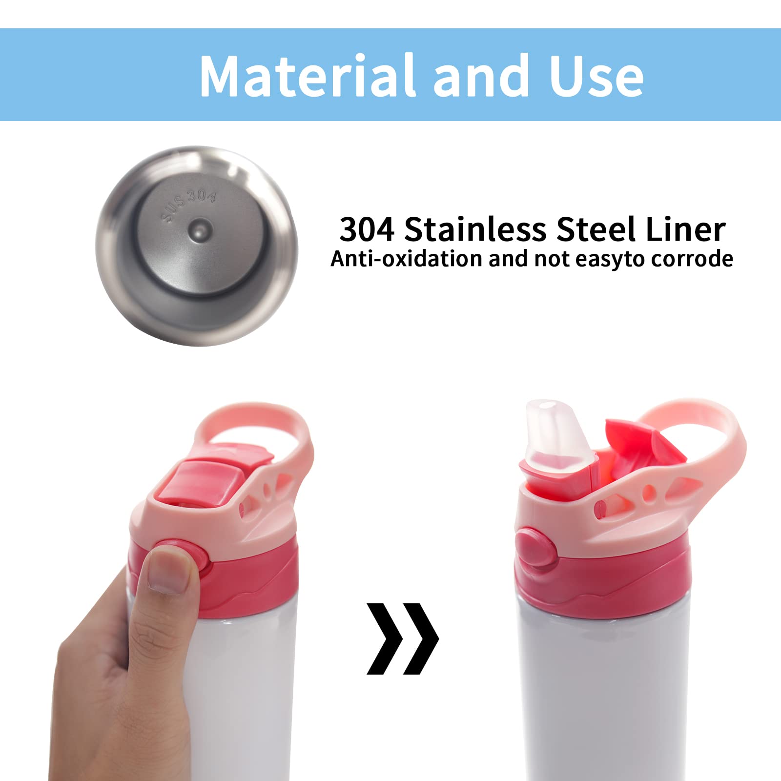OKBA wide-mouth design for easy filling and cleaning.