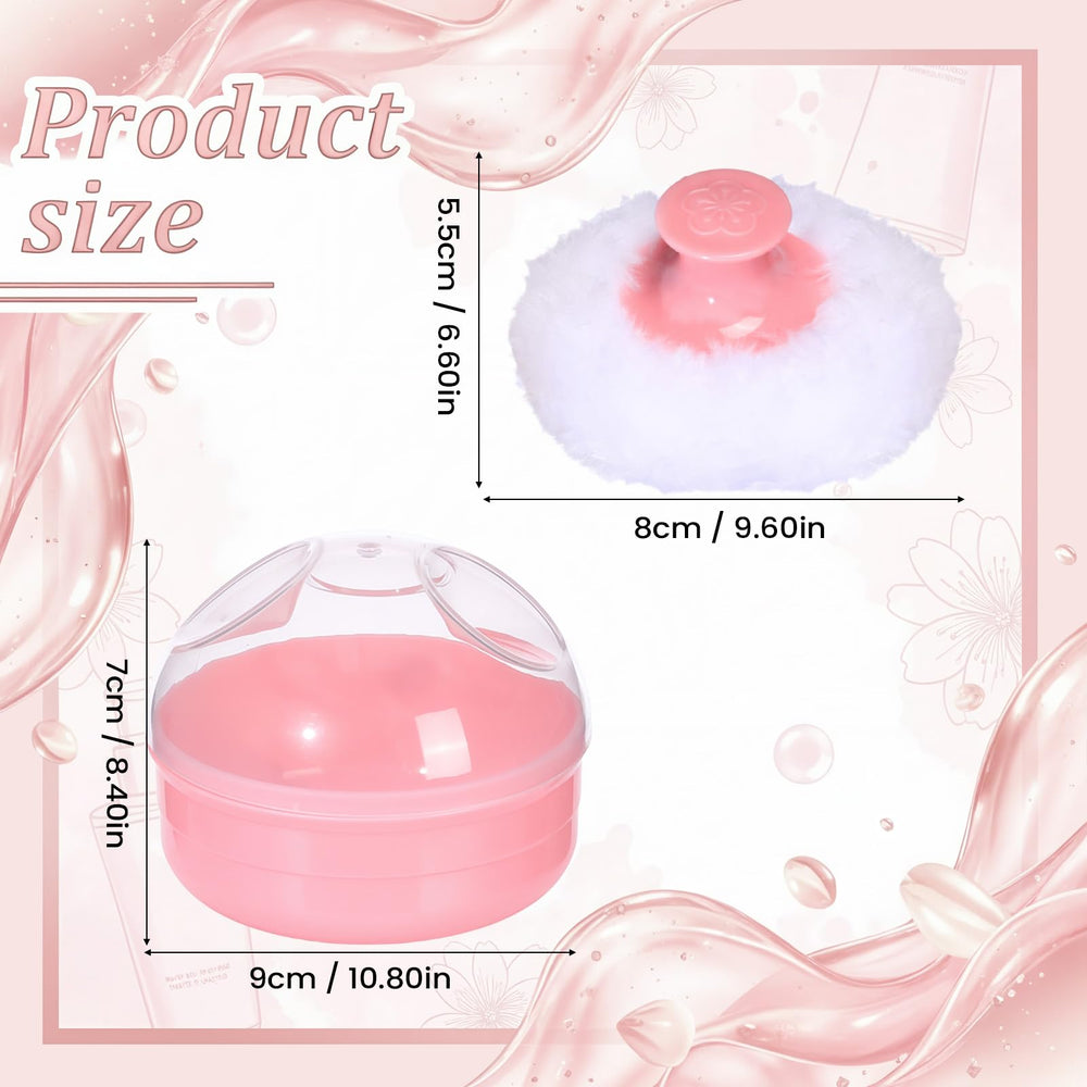 OKDEALS UTENE pink puff case inner view protects puff for gentle powder application.