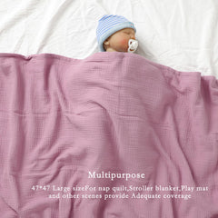 okdiy baby blanket on crib during nap time for gentle comfort.