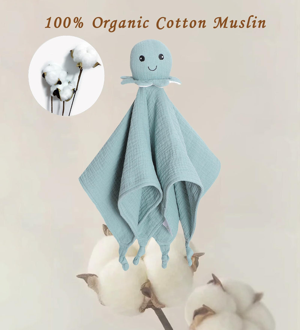 okdiy baby security blanket in green provides soothing comfort during quiet time