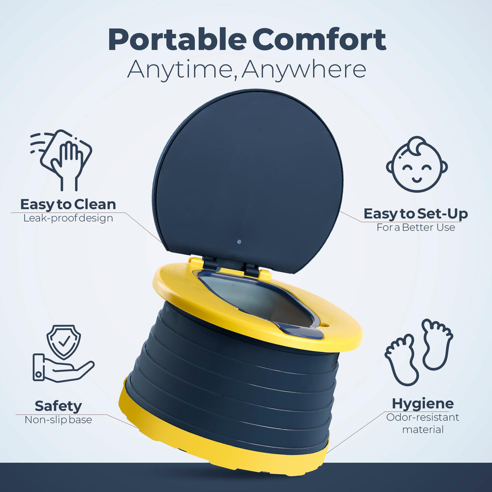 Oket Travel Potty dark blue child-safe design for home or car