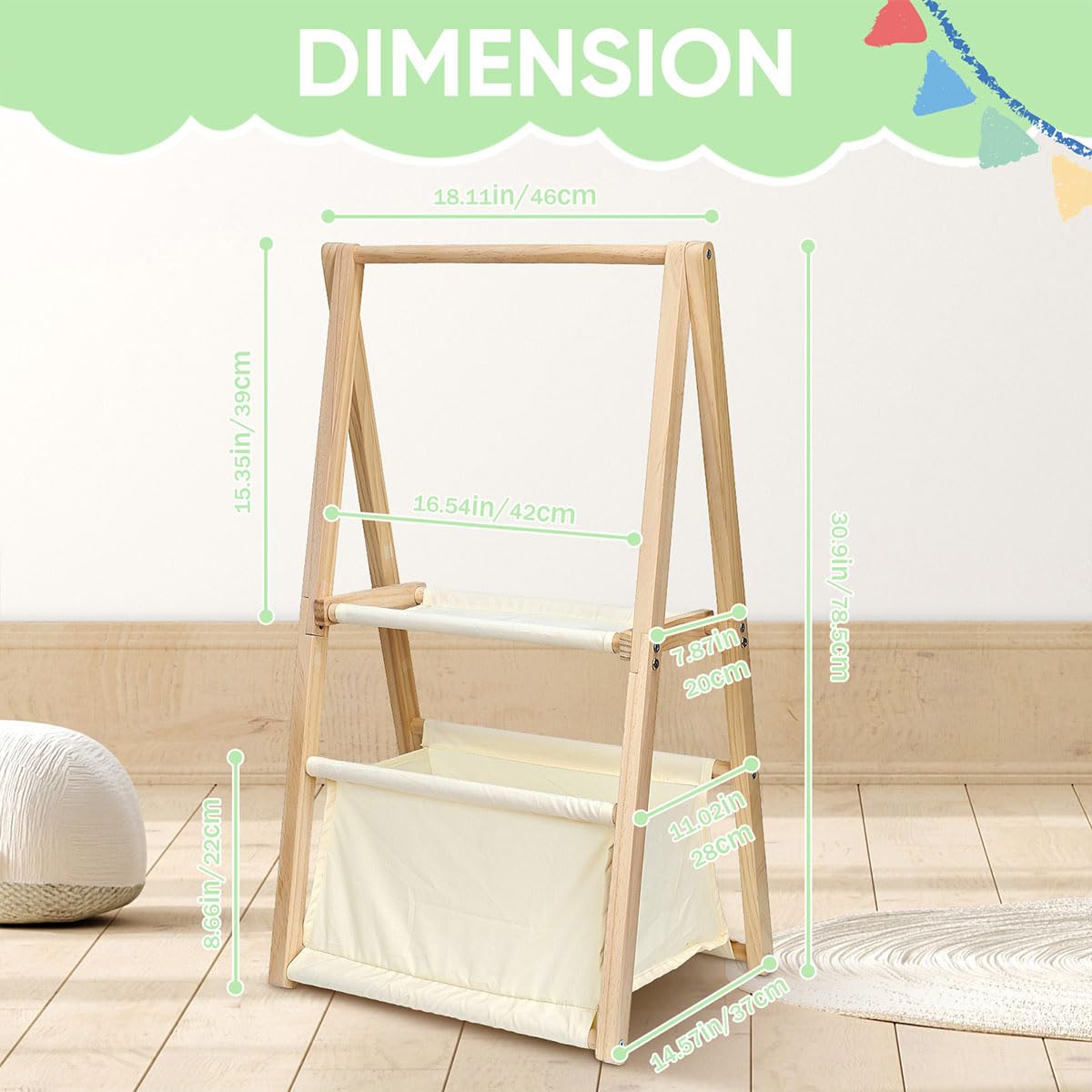 Okydoky wooden clothes hangers keep outfits neatly organized.
