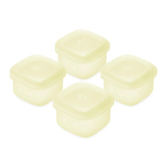 Olababy Clear Sense silicone jar lids provide a secure seal for spill-free storage.