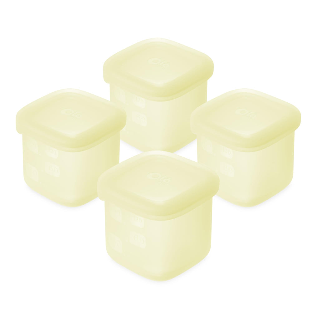 Olababy Clear Sense silicone jar set for meals and snacks