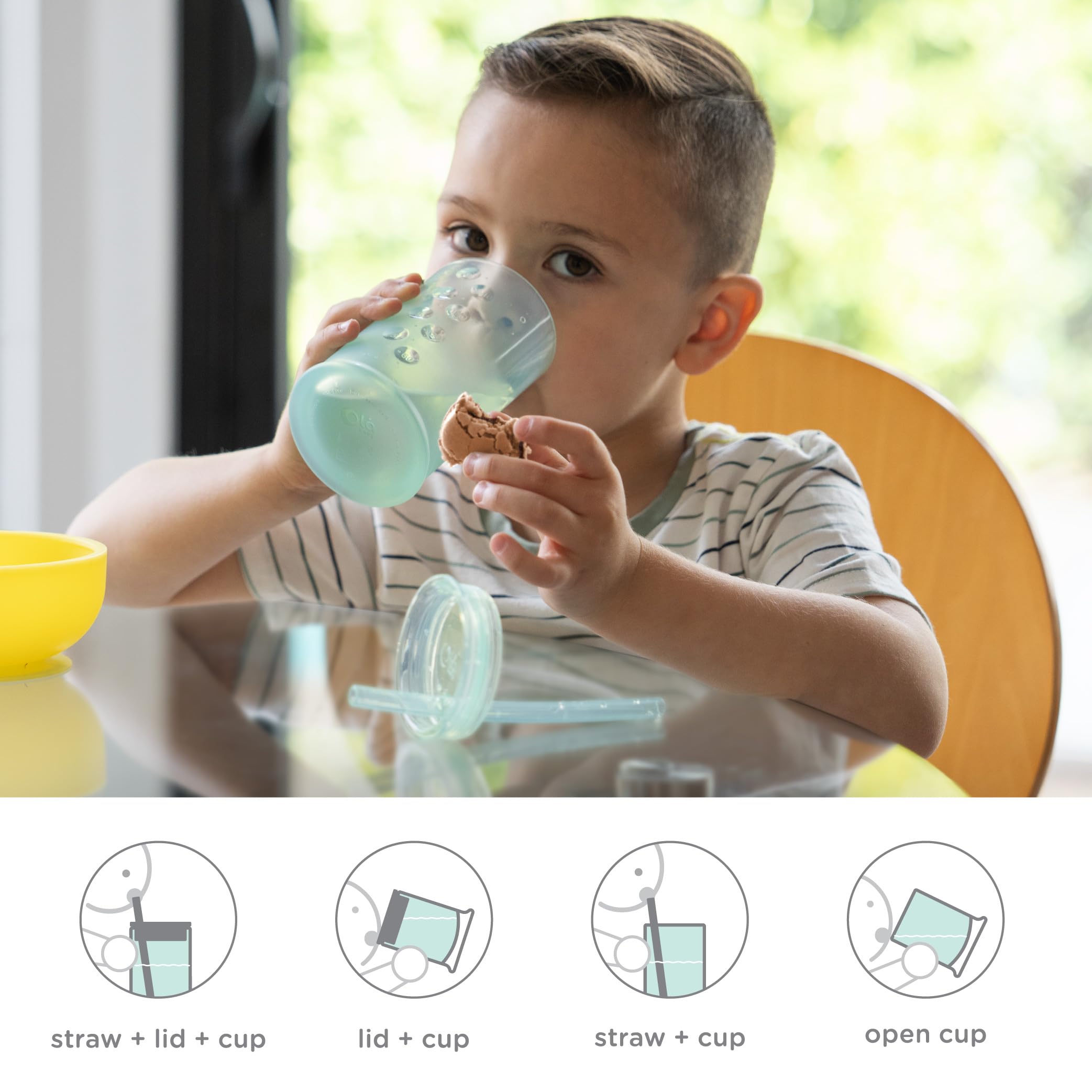 Olababy Clear View measurement indicator visible through silicone for portion checks
