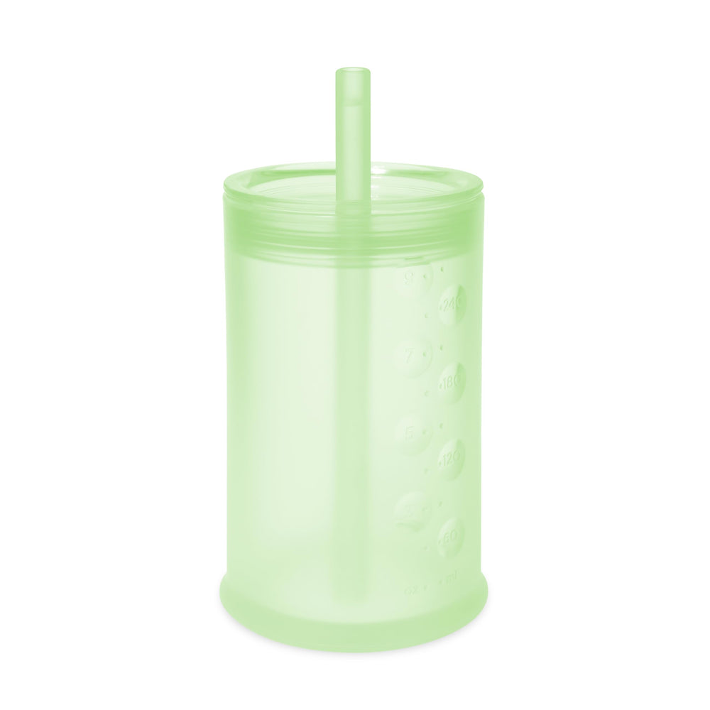 Olababy Clear View training cup 9oz side view shows see-through silicone for portion visibility