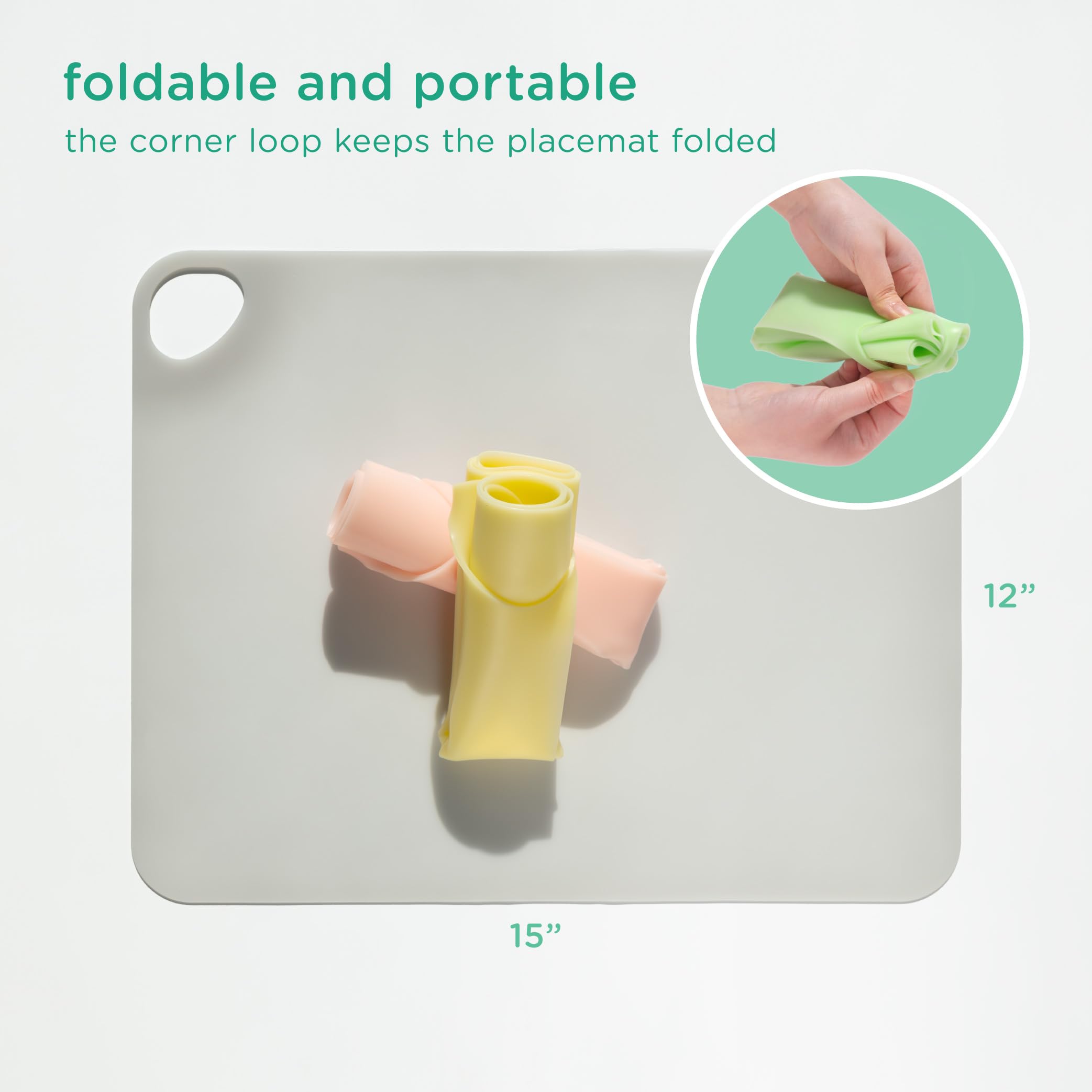 Olababy Fold N Go placemat being cleaned in dishwasher after meals