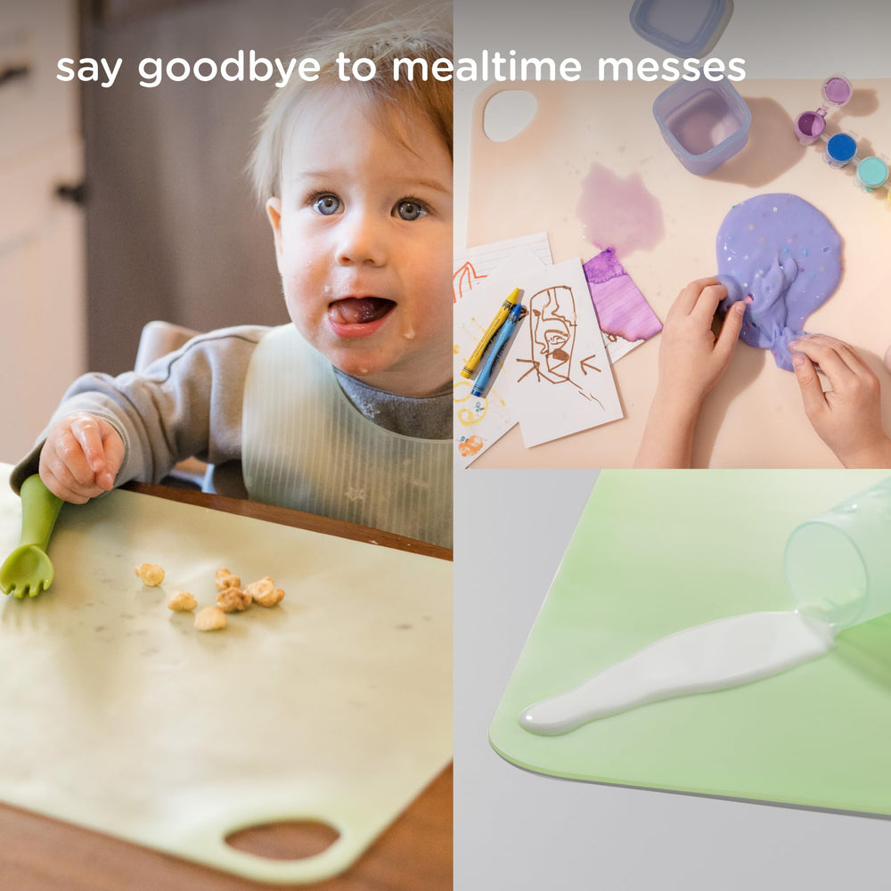 Olababy non-slip bottom helps keep the placemat in place.