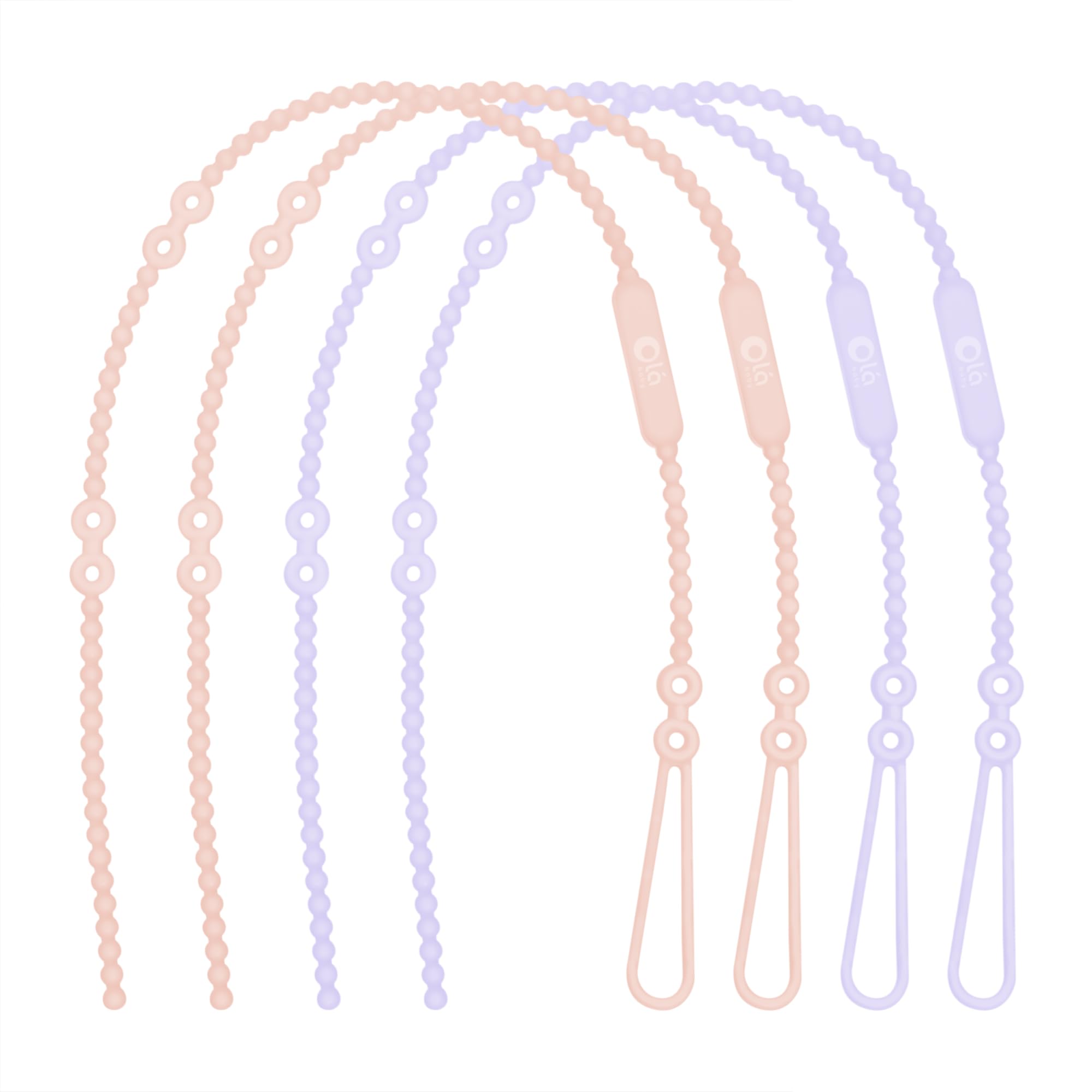 Olababy silicone strap for baby toys keeps items within reach and clean