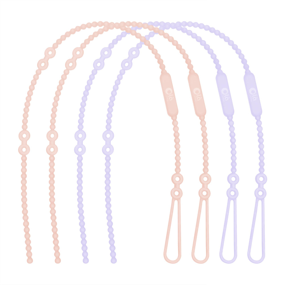 Olababy silicone strap for baby toys keeps items within reach and clean