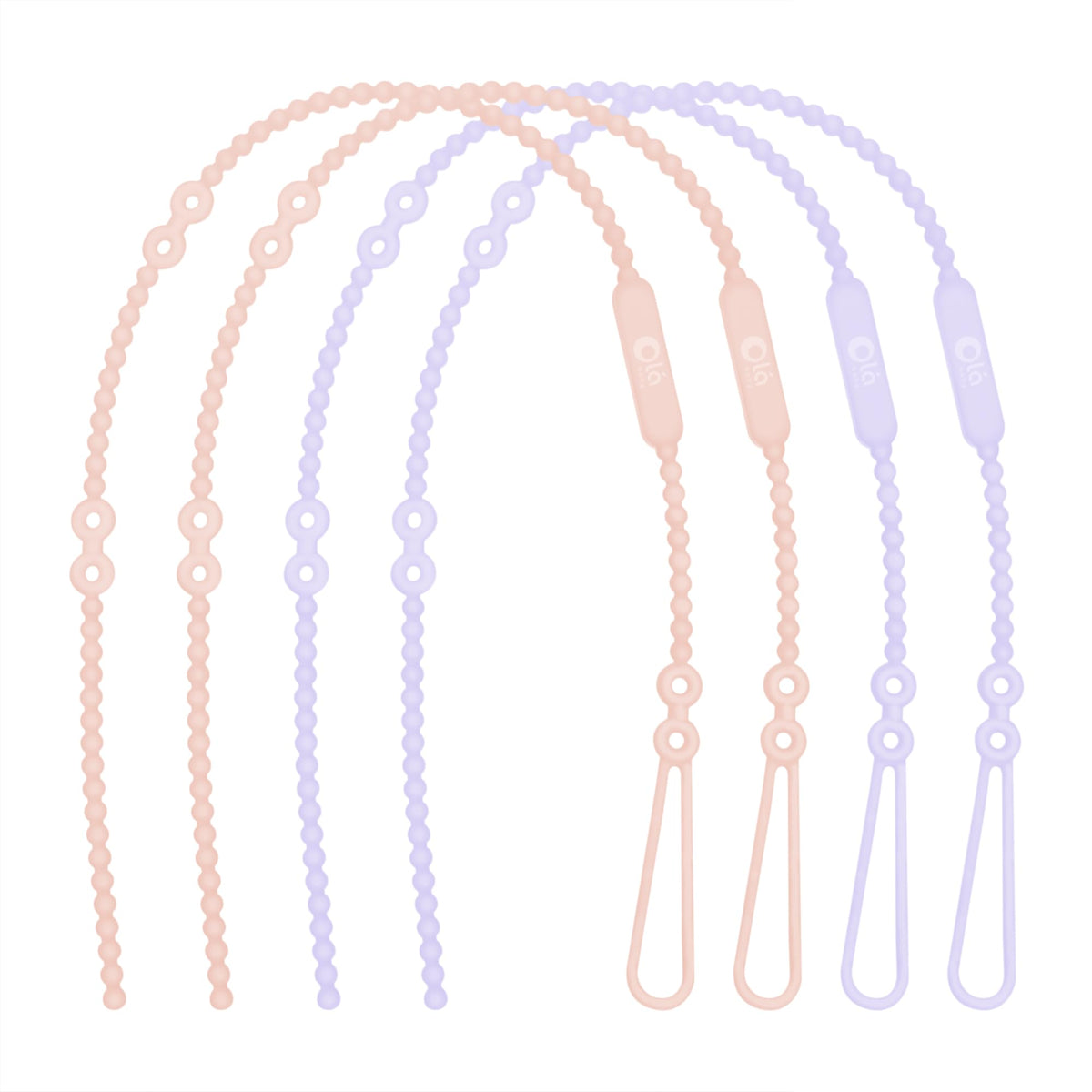 Olababy silicone strap for baby toys keeps items within reach and clean