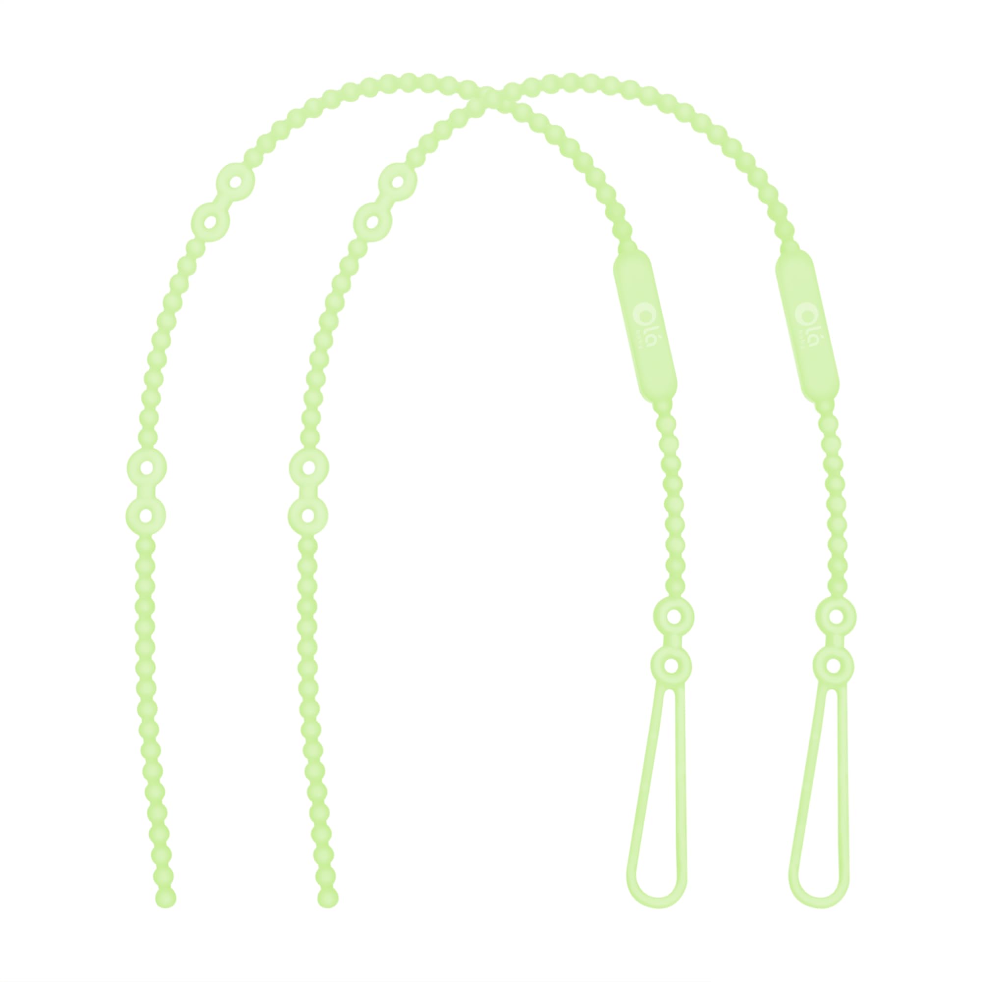 Olababy Kiwi teether attachment keeps toys secure while baby moves