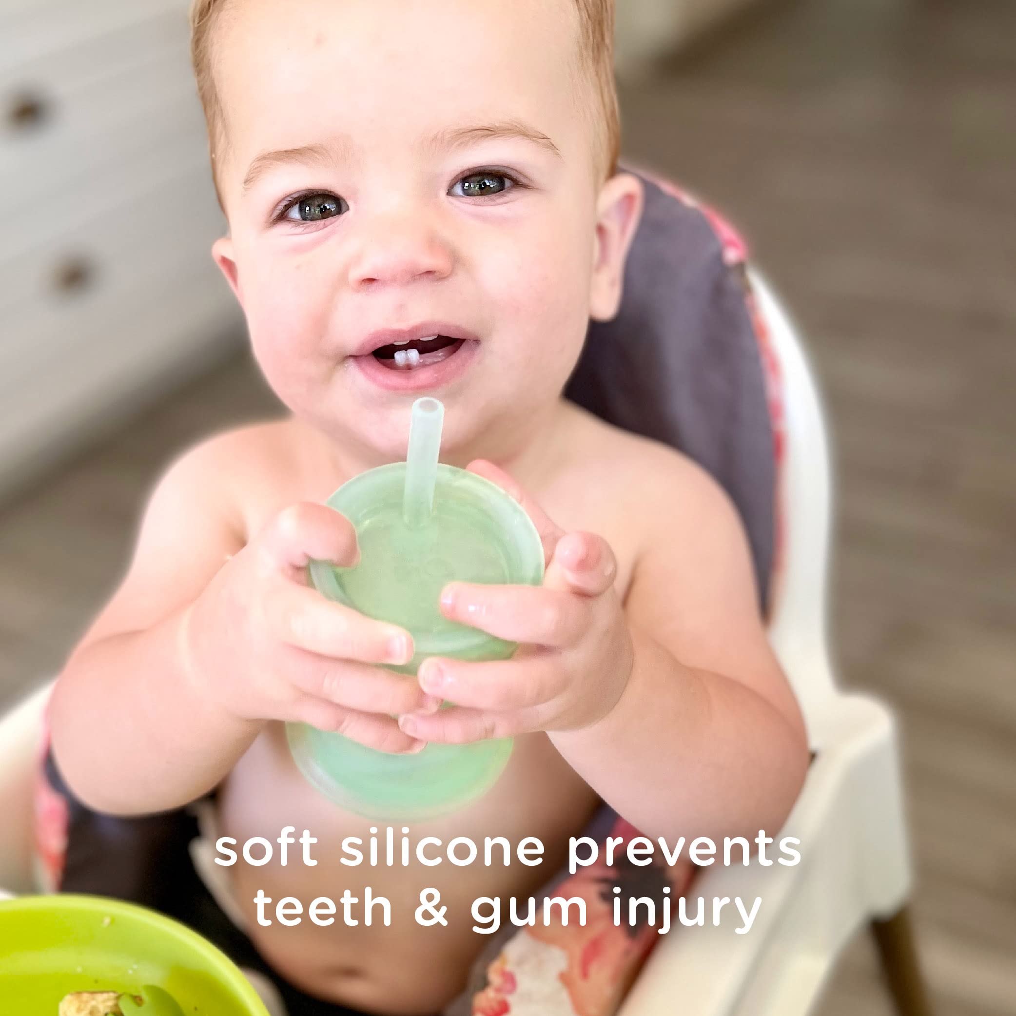 Olababy cup includes a measurement indicator for portions.