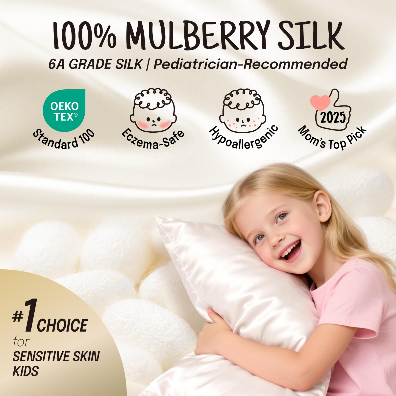 OLESILK 19 momme silk label indicating premium quality