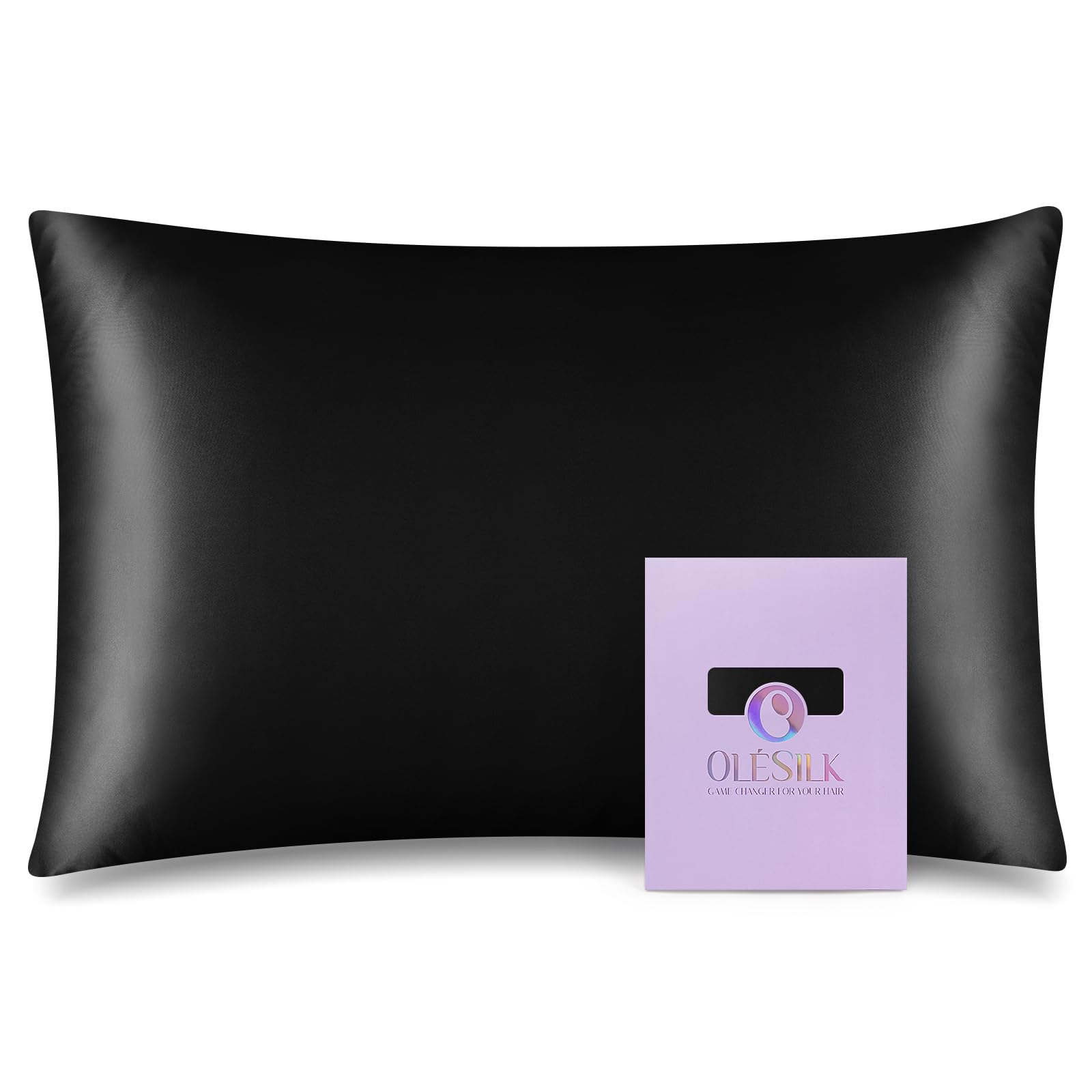 OLESILK pillowcase close-up of silky texture for gentle skin contact