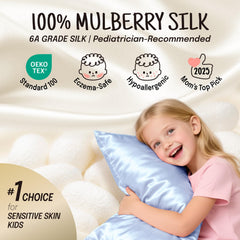 OLESILK pillowcase silk texture close-up showing smooth surface reduces friction.