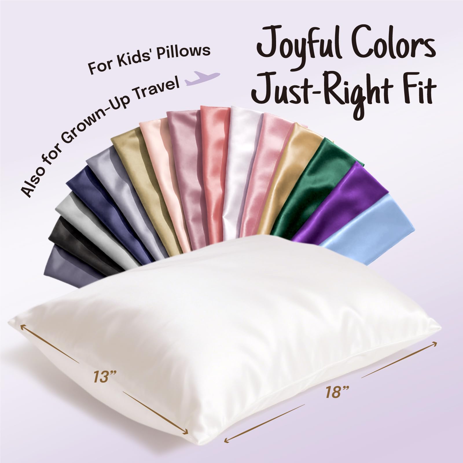 OLESILK pillowcase inside a travel bag demonstrating portability