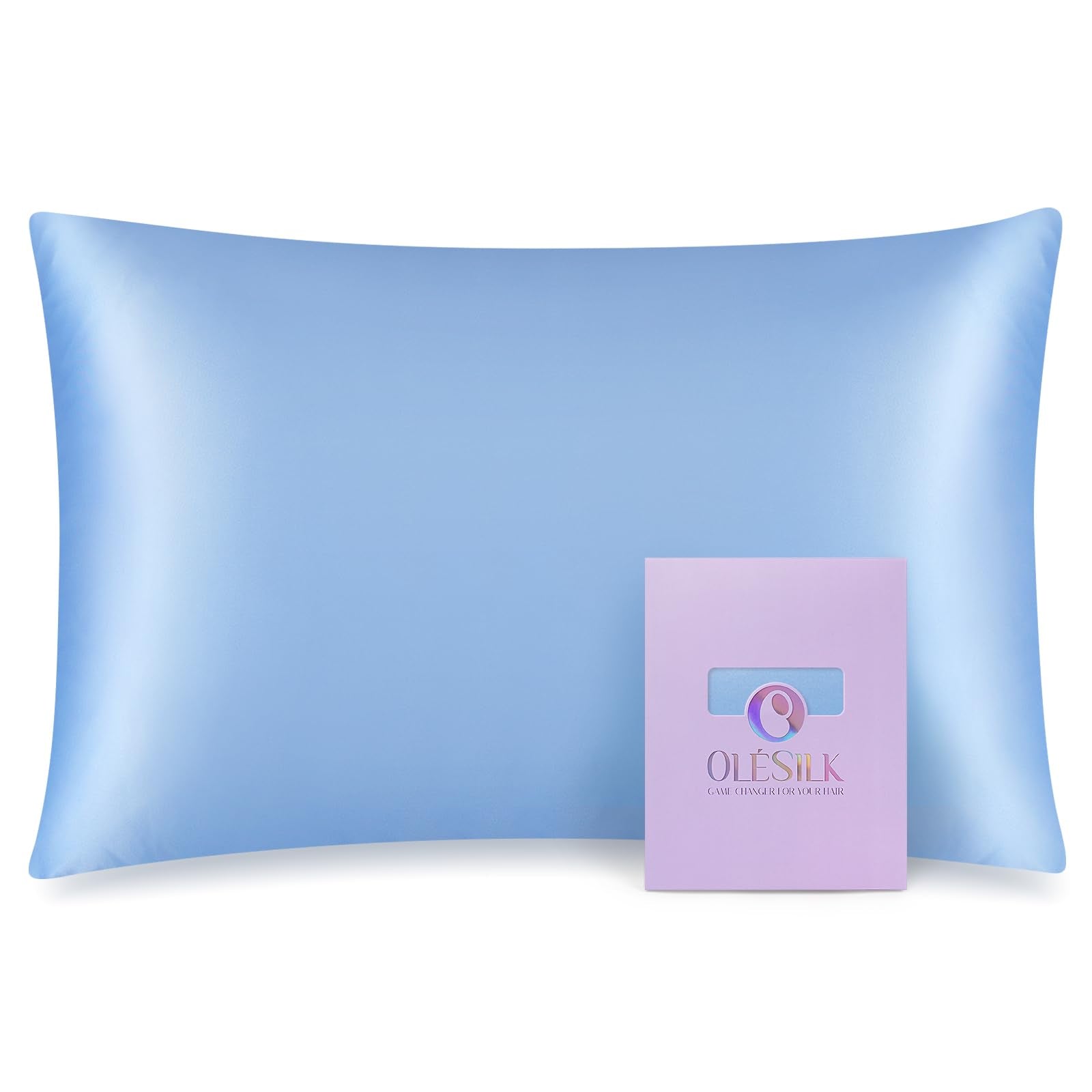 OLESILK toddler pillowcase close-up on 19mm silk texture ideal for soft skin.