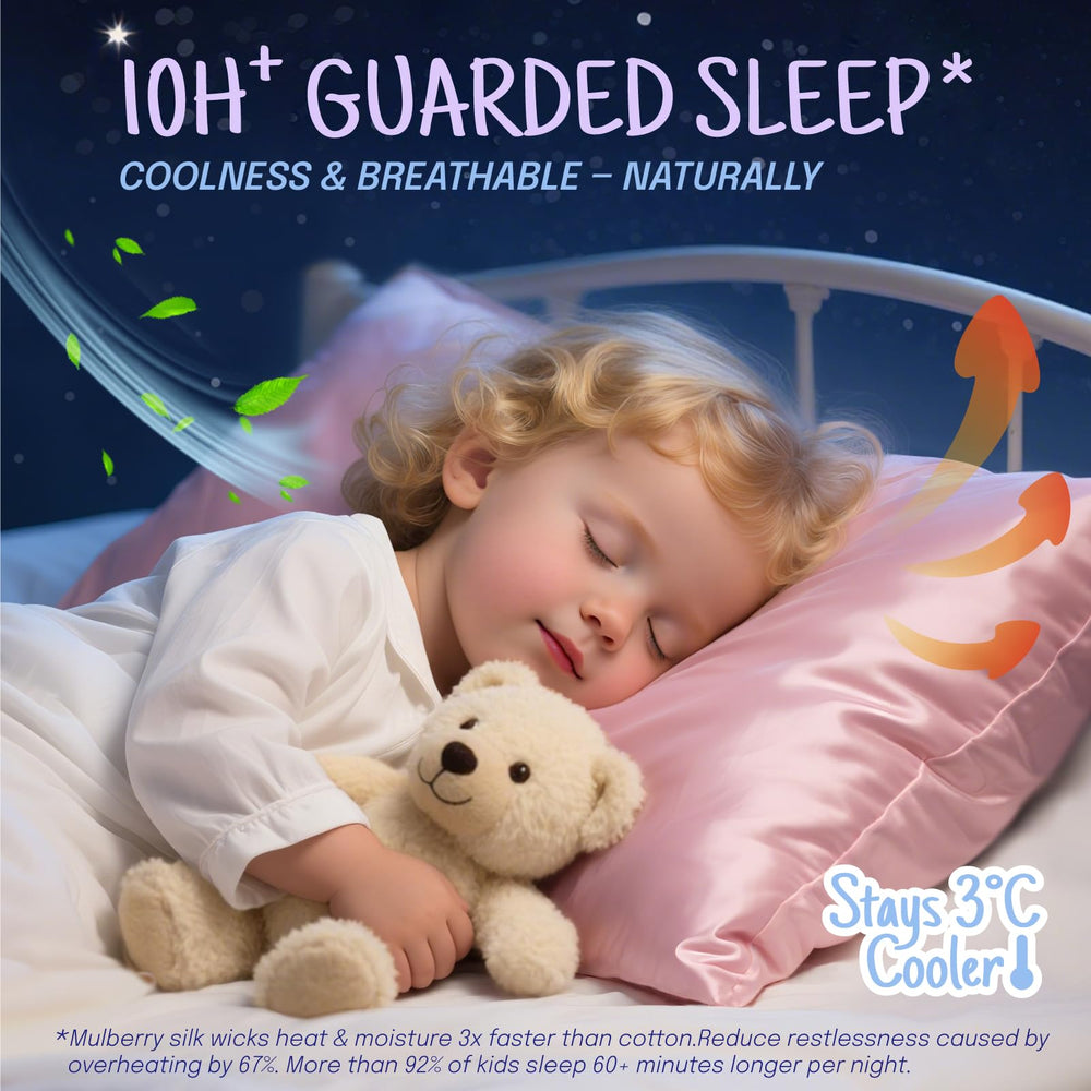 OLESILK breathable silk structure keeps toddler cool and comfortable overnight.