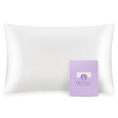 OLESILK toddler silk pillowcase in ivory, 13x18, gentle on skin.