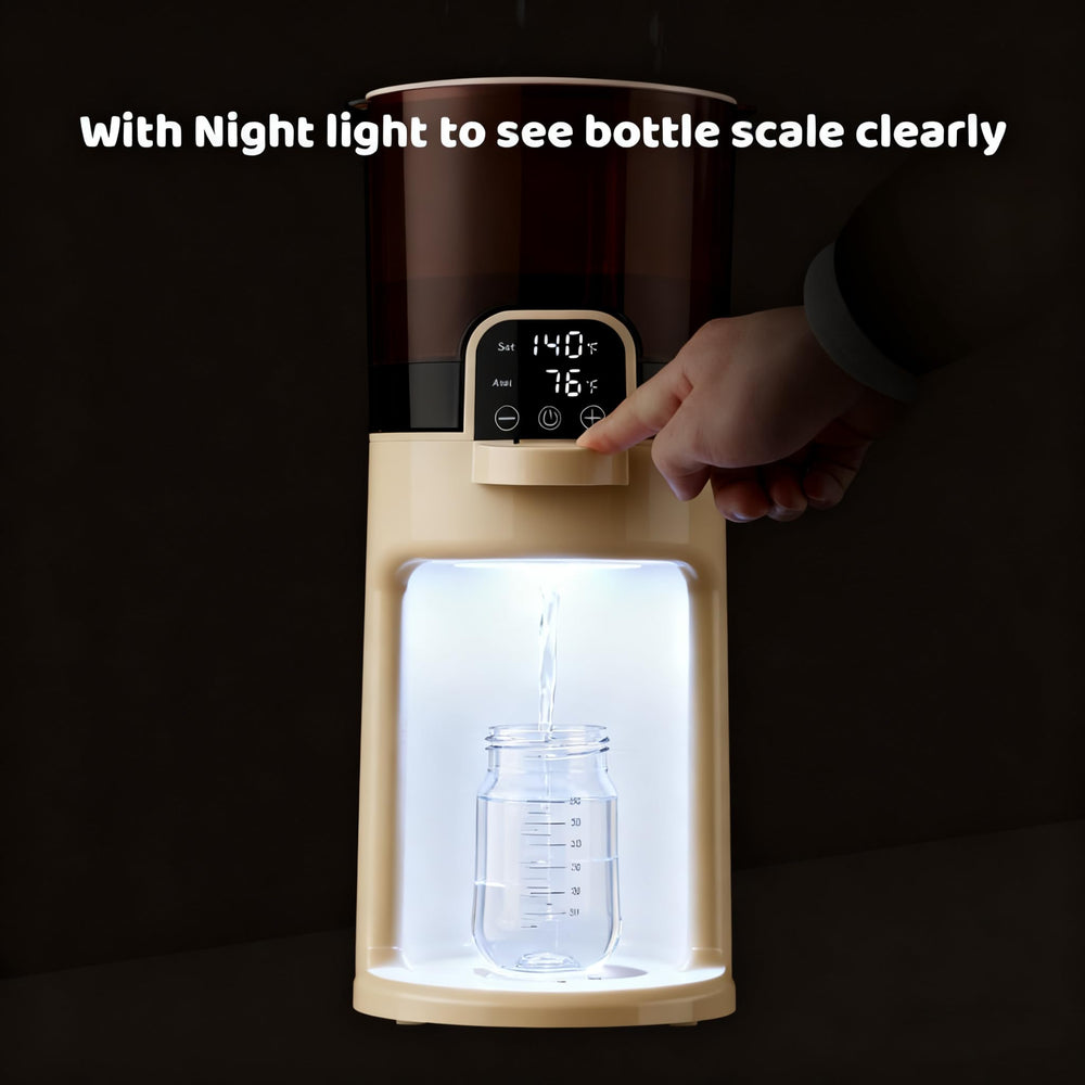 Olfjurk Instant Baby Bottle Warmer built-in night light for midnight formula prep.