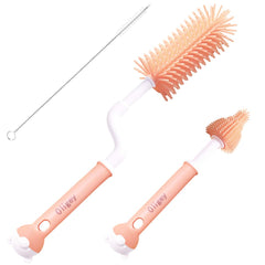 Oligey silicone bottle brush with a 360 rotation handle cleans hard-to-reach corners.