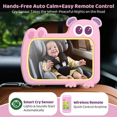 olishare 360-degree rotation mirror providing wide, distortion-free rear view