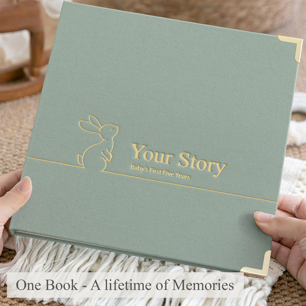 Olive & Lark gold foil detail on cover for a premium memory keepsake.