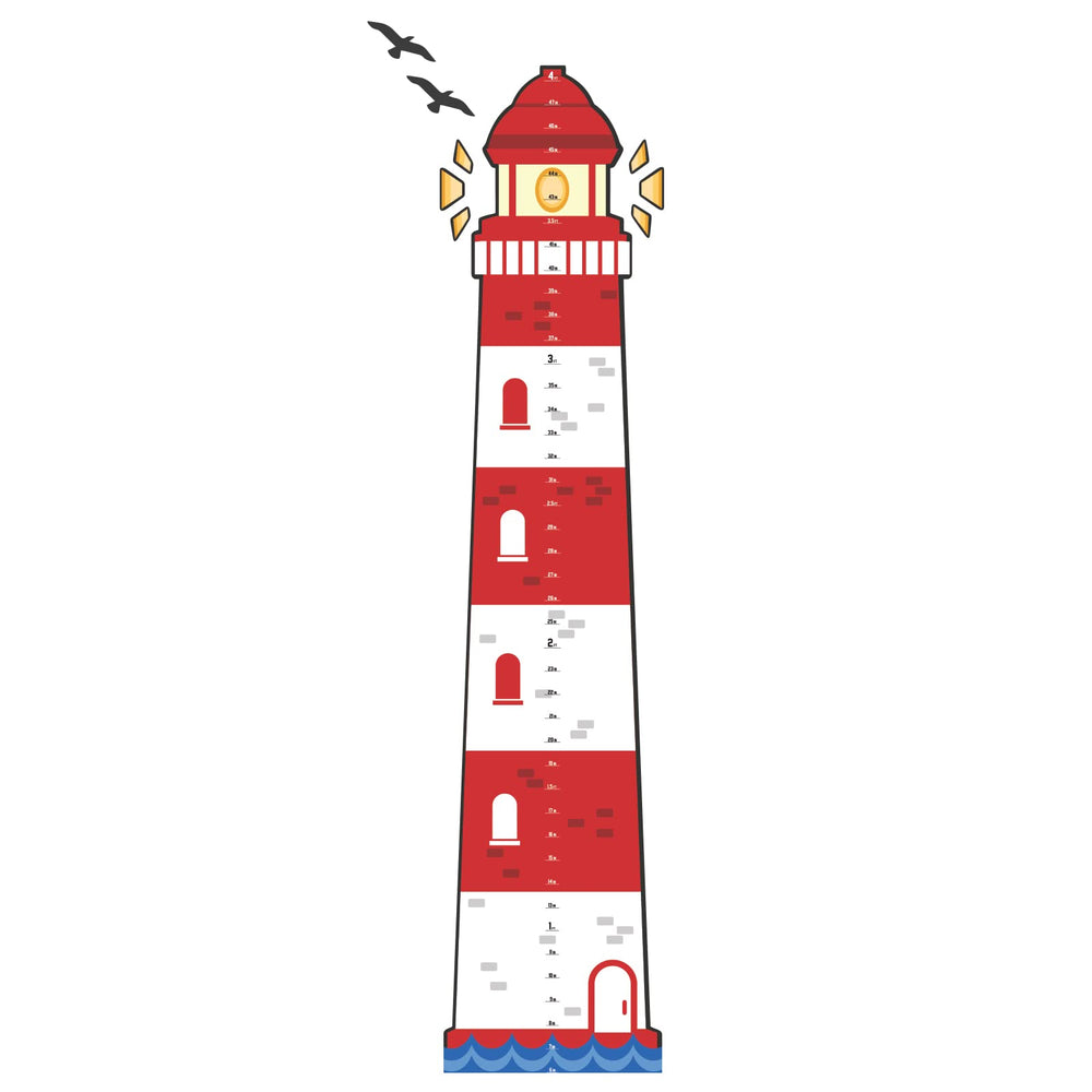 Oliver's Labels Growth Chart with custom name on nautical design, a personalized keepsake.