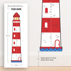 Oliver's Labels Growth Chart peel-and-stick example on a smooth wall, easy removal.