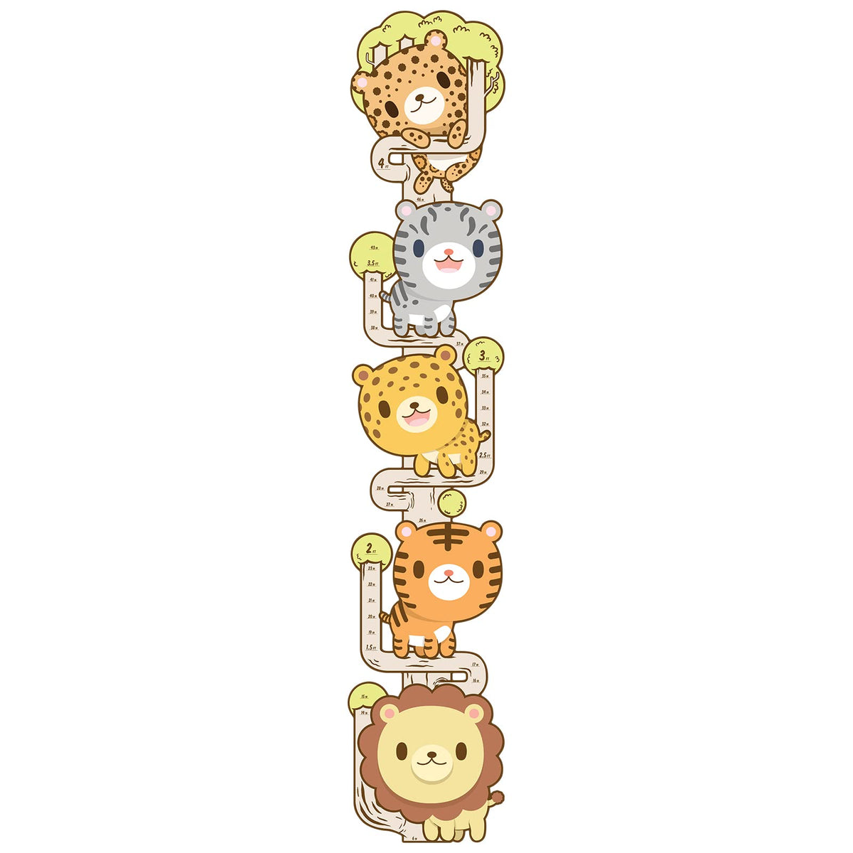 Oliver's Labels growth-chart-wall-sticker personalized with name for height tracking.